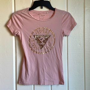 Guess Los Angeles rhinestone tee